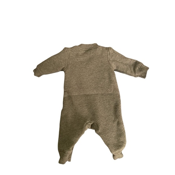 Carter's Newborn Gray “ Little Genius” Knit Onesie One Piece Sleeper - Picture 2 of 3